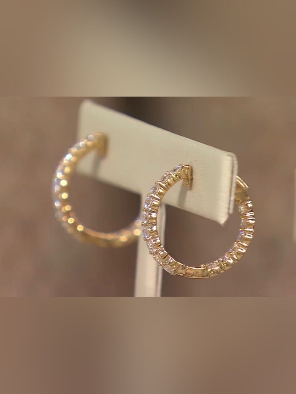 Fire Light Lab Grown Diamond Inside Out Hoop Earrings